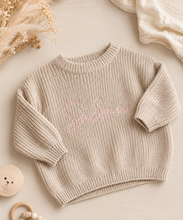 Load image into Gallery viewer, Blue Knitted Longlsleeved Sweater