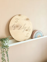 Load image into Gallery viewer, Round Wall decor 50cm extra large Wooden Name Sign, Nursery Decor - BEBIMINE LLC