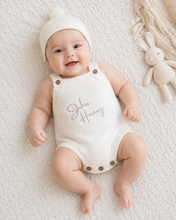 Load image into Gallery viewer, Classic Knitted Baby Romper, Onesie - Add Name Embroidery