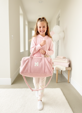 Load image into Gallery viewer, Personalized Teddy Bouclé Duffel Bag- choose your Color - BEBIMINE LLC