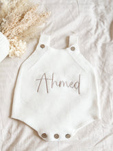 Load image into Gallery viewer, Classic Knit Baby Romper with Embroidery - BEBIMINE LLC
