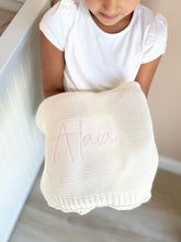Load image into Gallery viewer, Knitted Classic Blanket Customizable- Pick your Color - BEBIMINE LLC