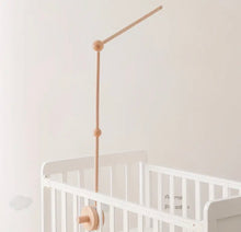 Load image into Gallery viewer, Natural Wooden Baby Mobile Holder – Cot Attachment Arm