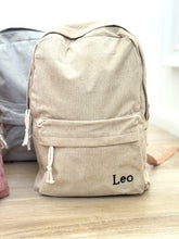 Load image into Gallery viewer, Personalised Cord Backpack - pick your color