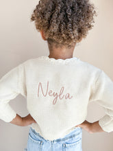 Load image into Gallery viewer, Knitted Scallop Cardigan with Buttons - Pick your Color - BEBIMINE LLC