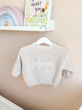 Load image into Gallery viewer, Solid Color Knitted Pullover/ Sweater , multiple Colors - add Name embroidery - BEBIMINE LLC