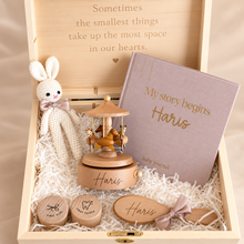 Load image into Gallery viewer, His Story Begins | Personalised Musical Carousel Keepsake Giftbox
