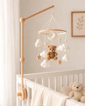 Load image into Gallery viewer, Natural Wooden Baby Mobile Holder – Cot Attachment Arm