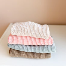 Load image into Gallery viewer, Solid Color Knitted Pullover/ Sweater , multiple Colors - add Name embroidery - BEBIMINE LLC