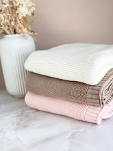 Load image into Gallery viewer, Knitted Classic Blanket Customizable- Pick your Color - BEBIMINE LLC