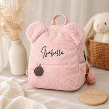 Load image into Gallery viewer, Taupe Teddy Kids BackPack - BEBIMINE LLC