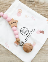 Load image into Gallery viewer, Personalized Pacifier Clip- Pick your Color - BEBIMINE LLC