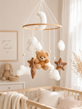 Load image into Gallery viewer, Baby hanging, dangling crib mobile , Bed Bell - Moon And Shells