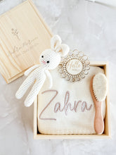 Load image into Gallery viewer, Wooden Giftbox engraved with name *filled*- Option 2 - BEBIMINE LLC