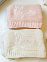Load image into Gallery viewer, Knitted Classic Blanket Customizable- Pick your Color - BEBIMINE LLC