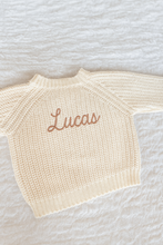 Load image into Gallery viewer, Personalized Knitted Cardigan – Ivory