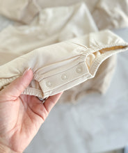 Load image into Gallery viewer, Bubble Romper, Baby Onesie, Oversized Jumpsuit (add embroidery) - Off White - BEBIMINE LLC