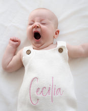 Load image into Gallery viewer, Classic Knitted Baby Romper, Onesie - Add Name Embroidery - BEBIMINE LLC