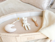 Load image into Gallery viewer, Diaper Caddy Accessories Value Set of 3 - Personalized Brush , Crochet Bunny , Plush Dummy Pendant (Organizer sold separately) - BEBIMINE LLC