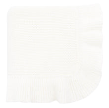 Load image into Gallery viewer, Knitted Blanke with Ruffles - Pick your Color - BEBIMINE LLC