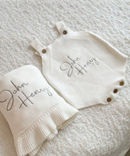 Load image into Gallery viewer, Classic Knitted Baby Romper, Onesie - Add Name Embroidery - BEBIMINE LLC