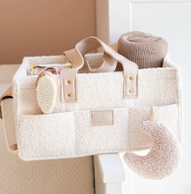 Load image into Gallery viewer, Diaper Caddy Accessories Value Set of 3 - Personalized Brush , Crochet Bunny , Plush Dummy Pendant (Organizer sold separately) - BEBIMINE LLC