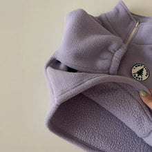 Load image into Gallery viewer, Thick and warm Long Sleeve Sweatshirt with Zipper+ Pants 2pcs- Pick your Color - BEBIMINE LLC
