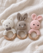 Load image into Gallery viewer, Personalised Crochet Rattle - BEBIMINE LLC