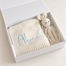 Load image into Gallery viewer, Bunny & Blanket Gift Box (Blue) - BEBIMINE LLC