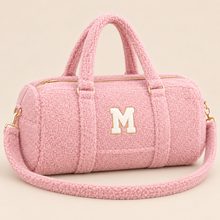 Load image into Gallery viewer, Personalised Teddy Bouclé Kids Duffel Bag – Choose Your Color - BEBIMINE LLC
