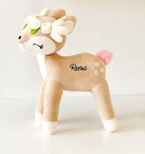 Load image into Gallery viewer, Large Plush Deer with Name- Choose your Color - BEBIMINE LLC
