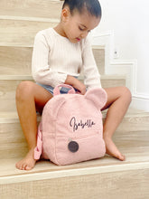Load image into Gallery viewer, Teddy Kids BackPack With Name- Pick your Color - BEBIMINE LLC