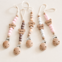 Load image into Gallery viewer, Personalized Pacifier Clip - Pick Your Color - BEBIMINE LLC