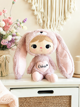 Load image into Gallery viewer, Bunny Girl personalised with Name 50 CM -Choose your Color - BEBIMINE LLC
