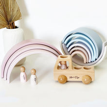 Load image into Gallery viewer, Wooden Rainbow (11 pcs) without center Piece - BEBIMINE LLC