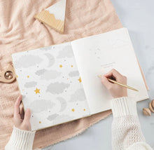 Load image into Gallery viewer, Personalised Baby Memory Book & Journal with Name – Linen Keepsake
