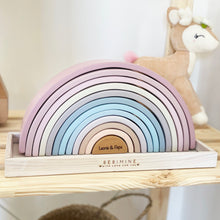 Load image into Gallery viewer, Wooden Rainbow (11 pcs) without center Piece - BEBIMINE LLC