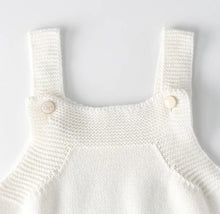 Load image into Gallery viewer, Classic Knit Romper with Ruffles, add Embroidery - BEBIMINE LLC