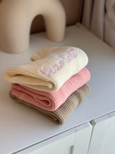 Load image into Gallery viewer, Knitted Romper Longsleeved with Name Embroidery - Pick your Color - BEBIMINE LLC