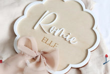 Load image into Gallery viewer, Personalized baby name plaque, Baby name announcement acrylic sign