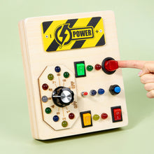 Load image into Gallery viewer, LED Light Switch wooden Busy Board - Pick your Style - BEBIMINE LLC