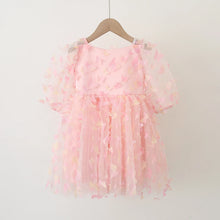 Load image into Gallery viewer, Fashion Baby Girl Princess Butterfly Tutu Dress Puff Sleeve Child Tulle Vestido Pageant Party Birthday Baby Clothes 1-12Y