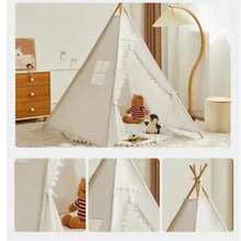 Load image into Gallery viewer, 1.6m/1.3m Kid Tent Indoor Play House / Teepee style - BEBIMINE LLC