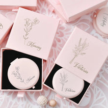 Load image into Gallery viewer, Personalized Compact Mirror Custom Engraved Makeup Mirror