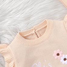 Load image into Gallery viewer, "She's here" knitted Baby Romper , Long Sleeve with Hat - BEBIMINE LLC
