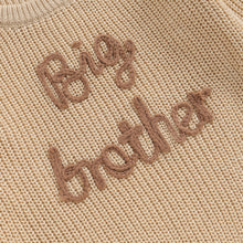 Load image into Gallery viewer, Knitted Sweater with Embroidery "Big Brother"  - Pick your Color - BEBIMINE LLC