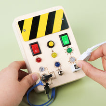 Load image into Gallery viewer, LED Light Switch wooden Busy Board - Pick your Style - BEBIMINE LLC