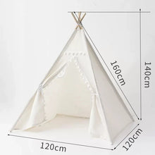 Load image into Gallery viewer, 1.6m/1.3m Kid Tent Indoor Play House / Teepee style - BEBIMINE LLC
