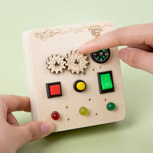 Load image into Gallery viewer, LED Light Switch wooden Busy Board - Pick your Style - BEBIMINE LLC