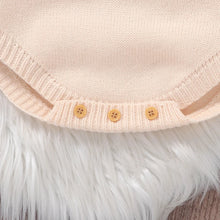 Load image into Gallery viewer, "She's here" knitted Baby Romper , Long Sleeve with Hat - BEBIMINE LLC